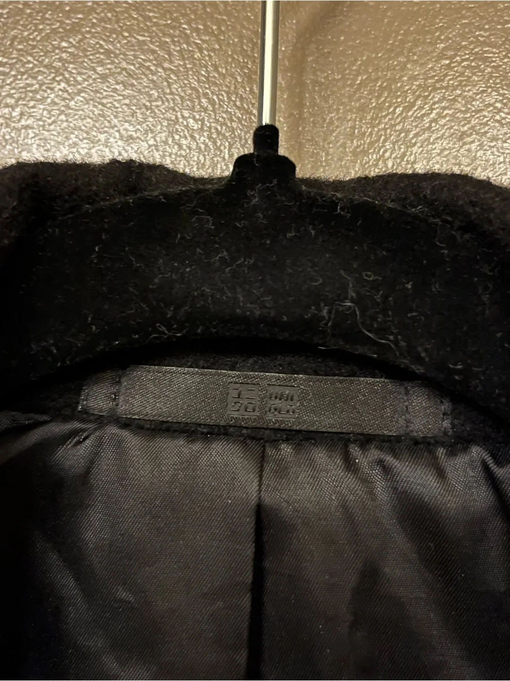Uniqlo Women's Black Wool Long Trench Coat